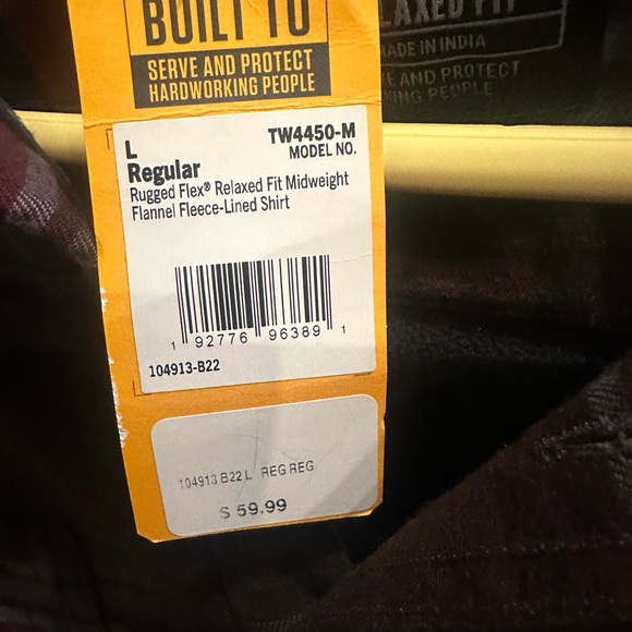 NWT Large Carhartt men’s rugged flex RELAXED fit button down shirt - Picture 2 of 7